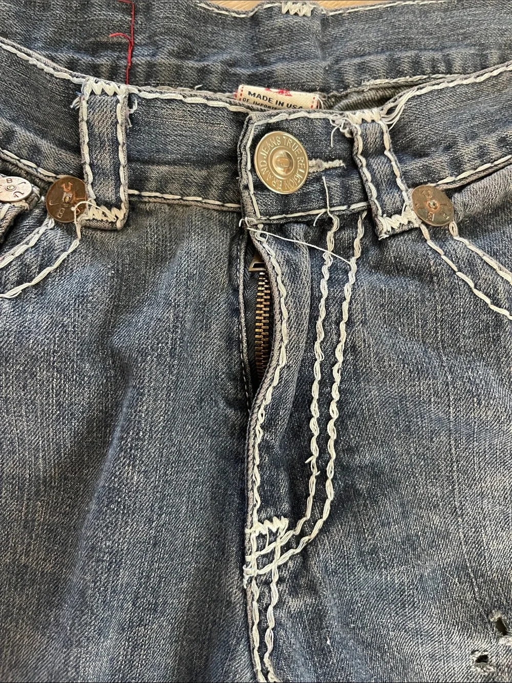 True Religion Joey Men’s Straight Jeans in Blue Denim 32x34